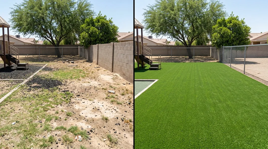 Result artificial grass installation in Glendale - Glendale Turf Installation